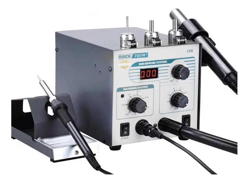[Quick 706W] Estación de Aire Caliente Quick 706W+ ESD con Cautín y Control Temperatura