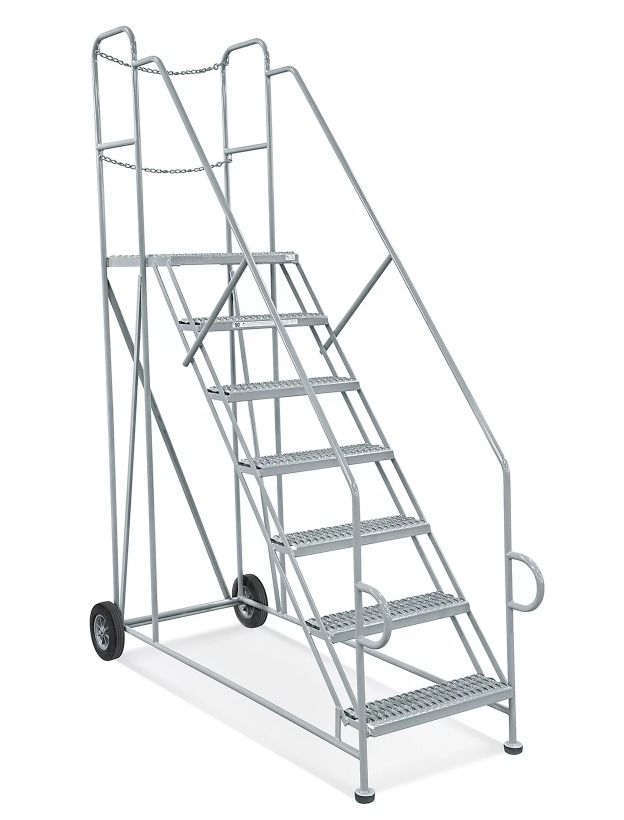[ESCTRAI7] ESCALERA PARA ACCESO A TRAILER 7 ESCALONES FABRICADO EN ACERO PTR 1" Cal 14 Y REDONDO 1" Cal 18 EN PASAMANOS, BAÑO DE PINTURA