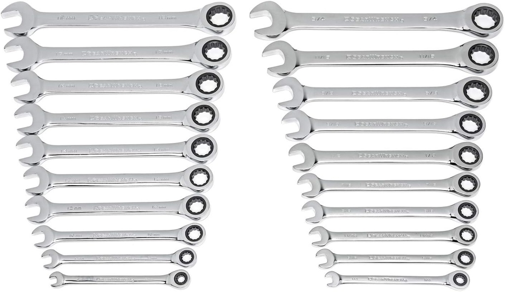 [35720] Juego de llaves combinadas STD 20 pzas con matraca GEARWRENCH 35720