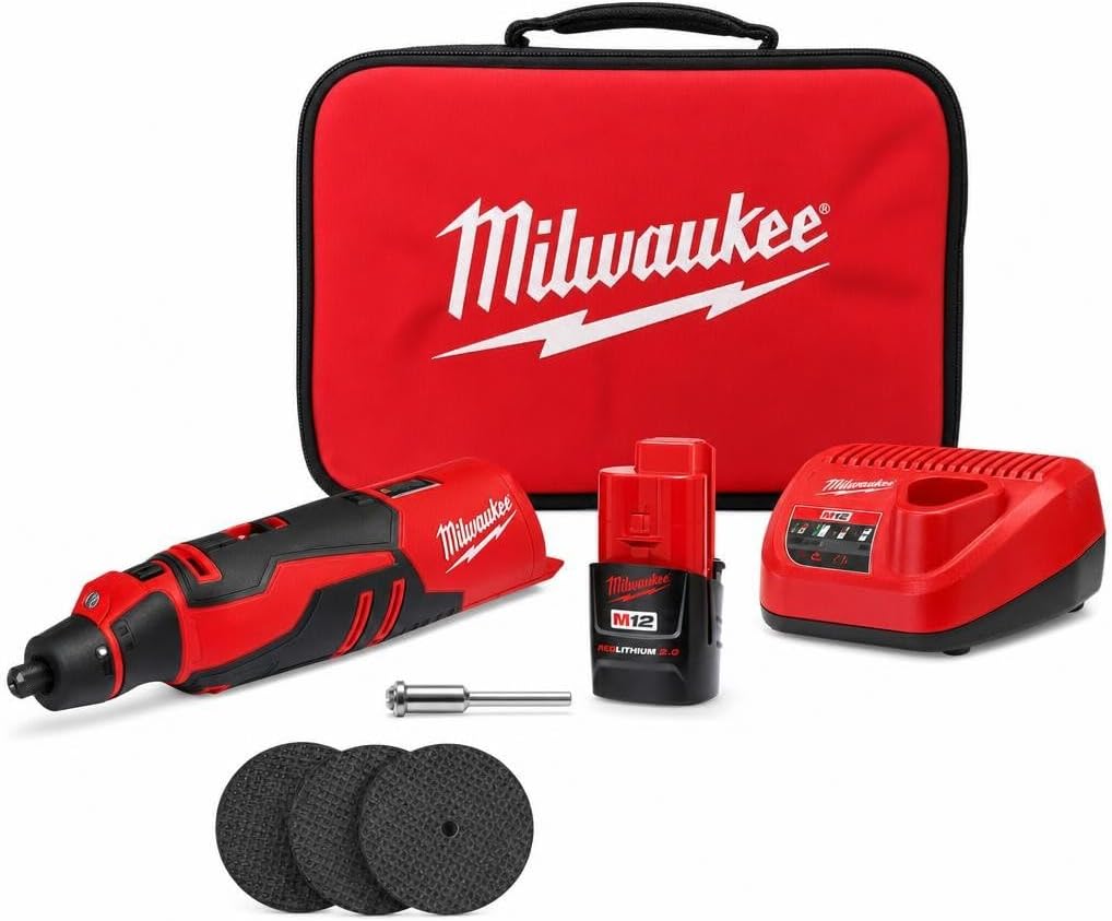 Milwaukee Electric - Kit de herramienta rotatoria sin escobillas M12TRADE