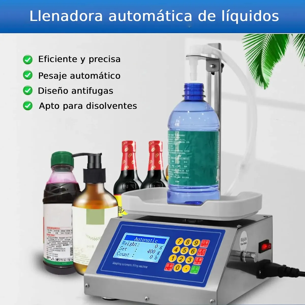 Máquina Llenadora De Líquidos Automática Digital 8-3000g